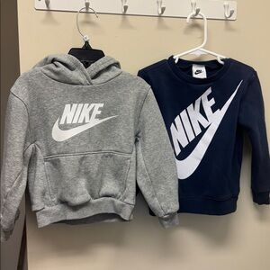 Nike Kids' Gray and Blue Hoodies